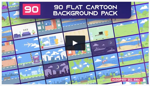 [videohive] 90 Flat Cartoon Background Pack - AE (_0.jpg